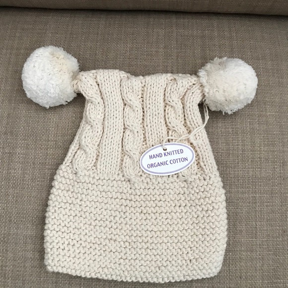 🆕 Empress Hand Knitted Organic Cotton Knit Hat Infant  Newborn - Picture 1 of 6